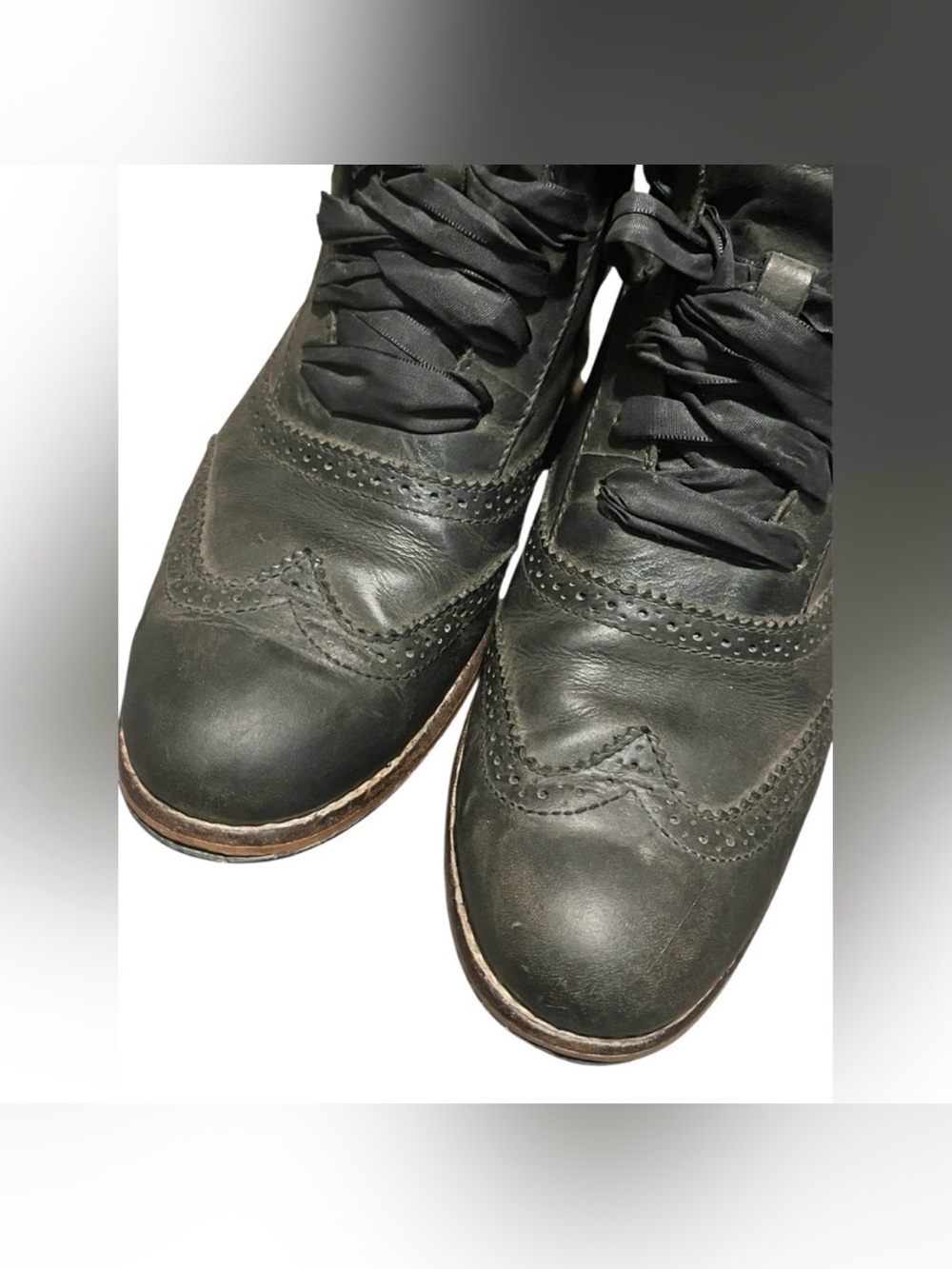 Sebago women’s claremont wingtip leather booties black size 8M - Picture 4 of 11